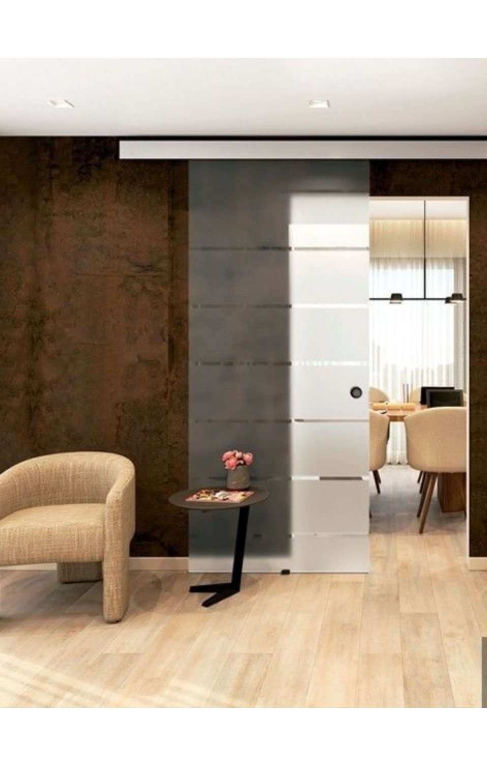 Surface-Mounted Glass Sliding Door System for Developer Projects in UAE